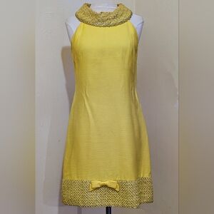 Vintage Yellow Mob Shift Dress Size M
